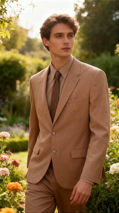 Terno microfibra madeira melange