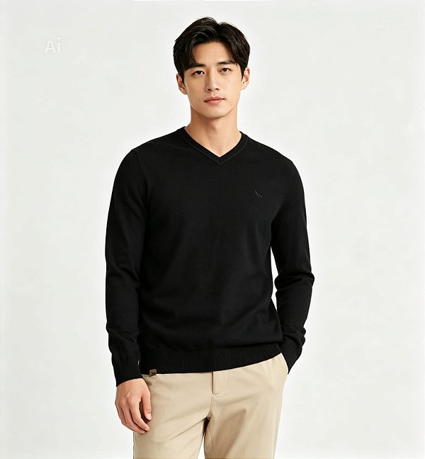 Suéter New confort gola V