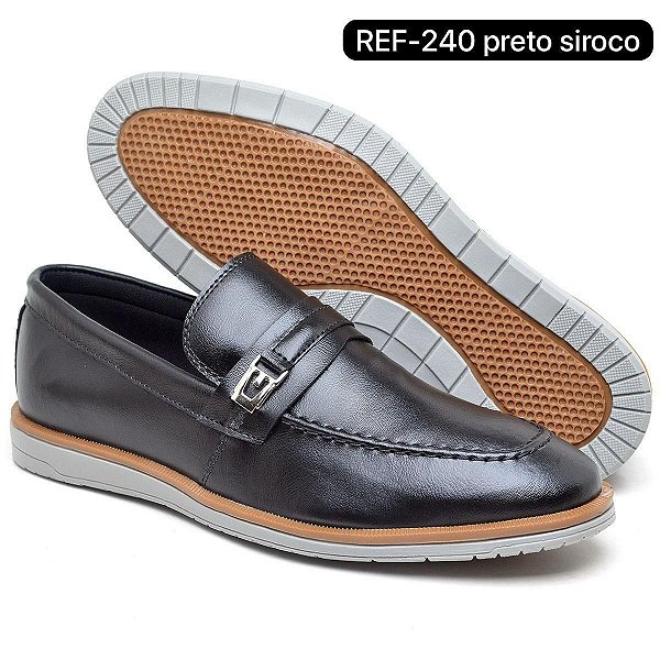 Sapatenis preto sola emborrachada