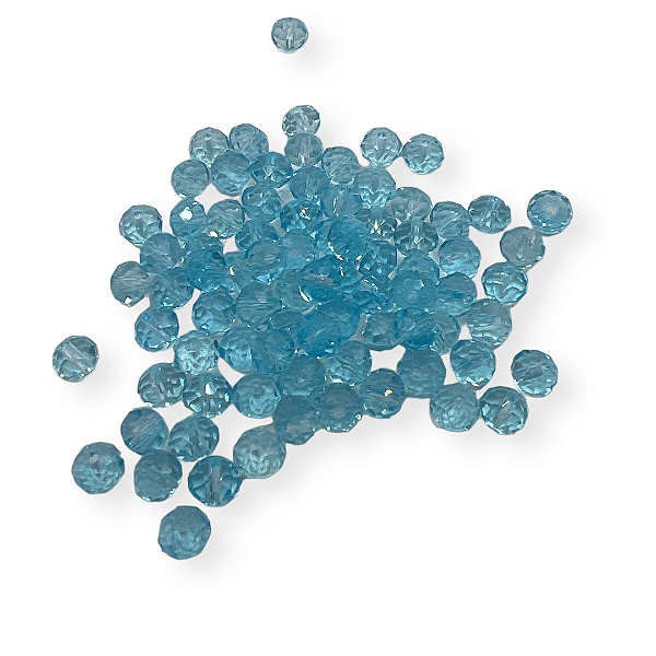 cristal facetado azul transparente 6 mm (60und)