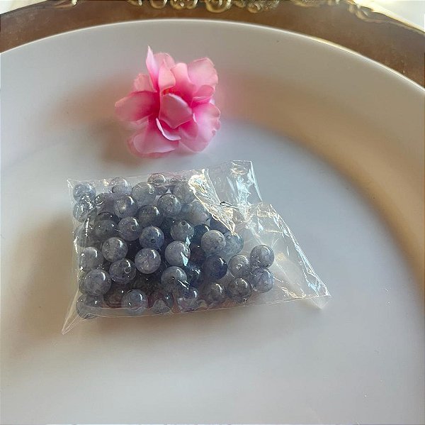 Pedra natural quartzo cinza 8 mm (60und)