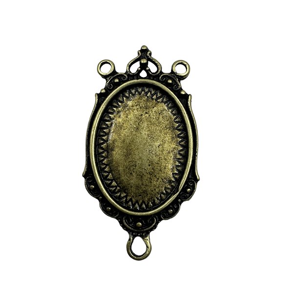 Entremeio Moldura Oval Ouro Velho SEM IMAGEM