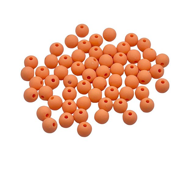 Conta Acrilica Laranja 8mm