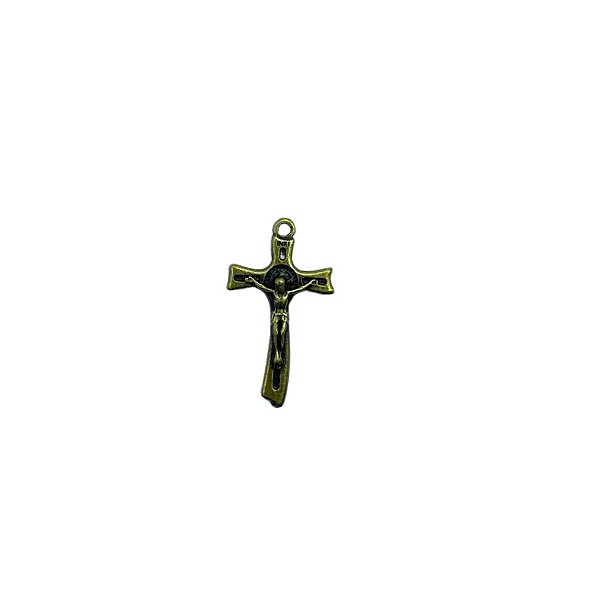 Cruz ondulada ouro velho