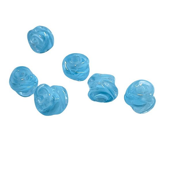 Murano azul nuvem mesclado (6 unidades)