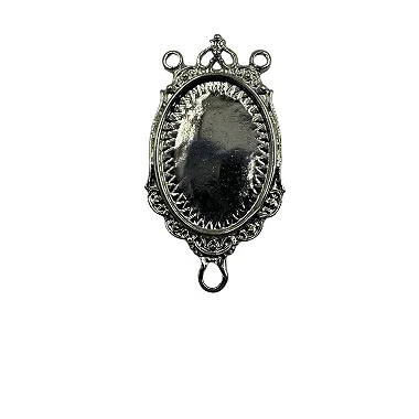 Entremeio Moldura Oval Niquelado