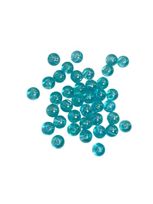 Conta Acrilica Azul Cintilante 8mm