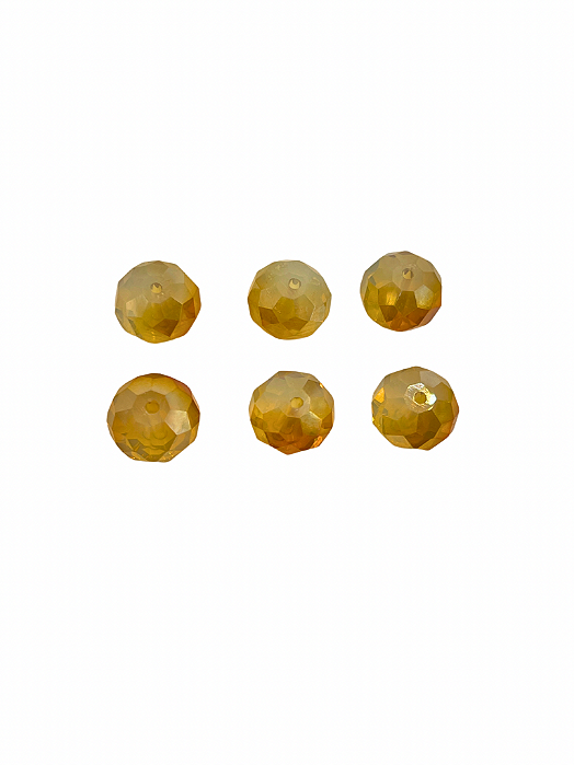 Cristal facetado Bege mesclado 12 mm