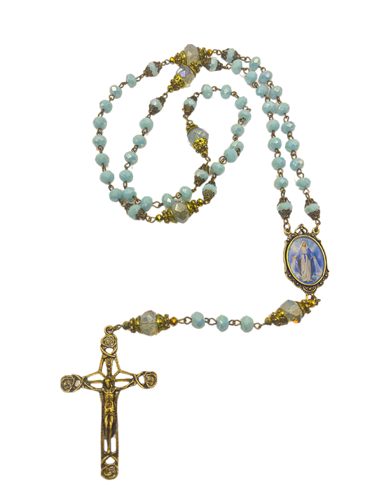 Kit Montagem Nossa Senhora das Graças 8mm Ouro Velho