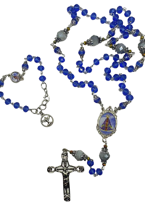 Kit Montagem Nossa Senhora Aparecida 8mm Niquelado com Pulseira