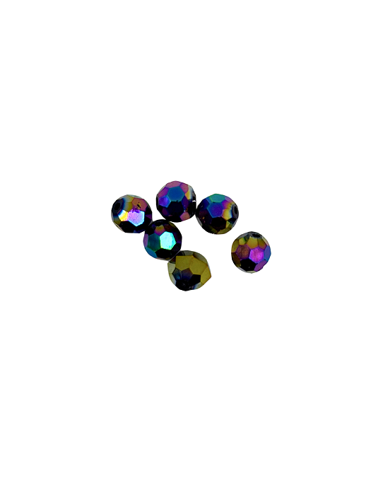 Cristal Bola azul multi color 10 mm (6pç)