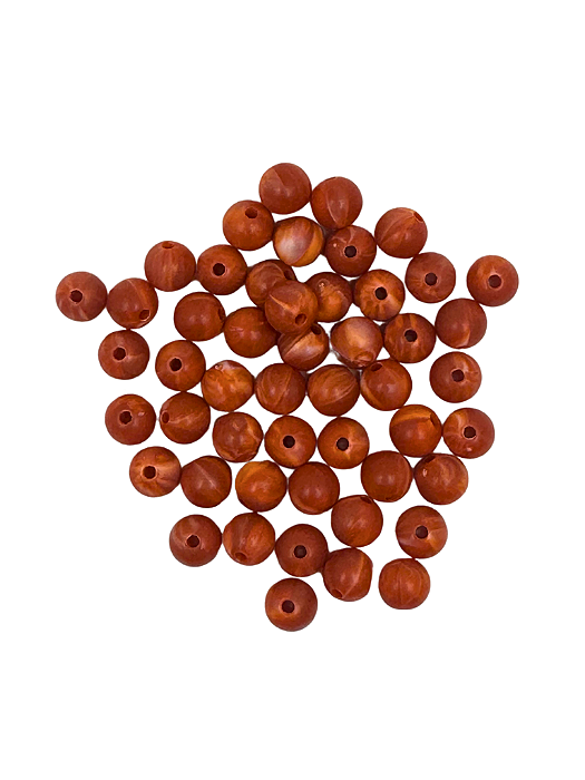 Conta acrilicila terracota 8 mm (60und)