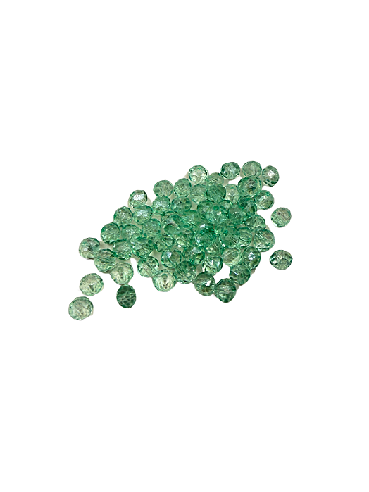 Cristal facetado acqua marina 6 mm (60 und )