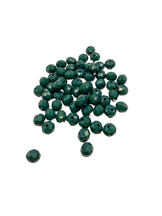Cristal facetado verde musgo 8 mm (60und)