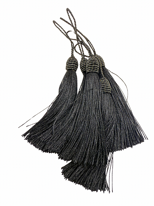 Pompom tassel Preto (5und)