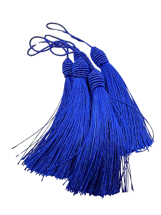 Pompom tassel Azul bic (5und)
