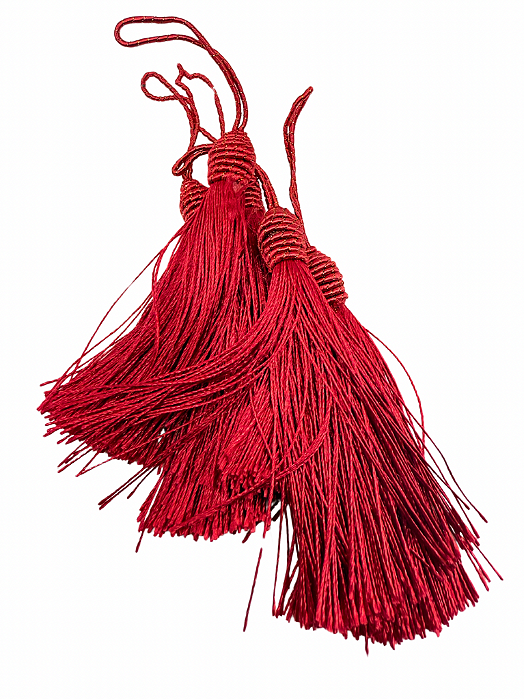 Pompom tassel vermelho (5und)