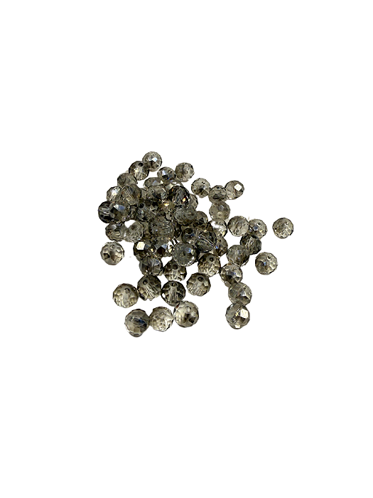 Cristal facetado prata 6 mm