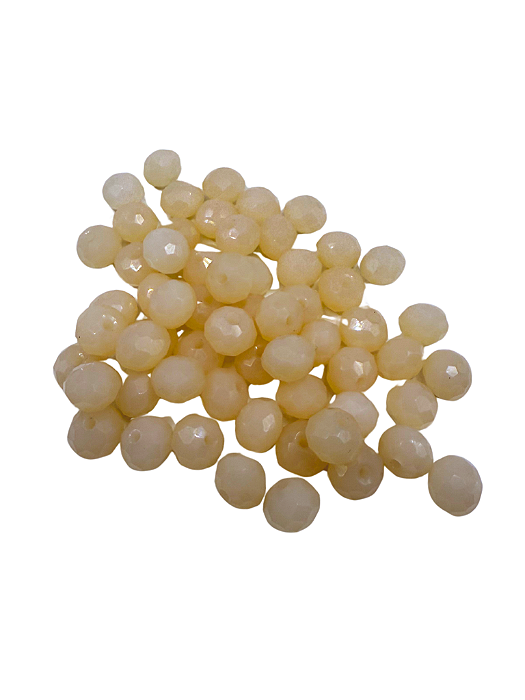 Cristal facetado Bege 8 mm ( 60 Unidades )