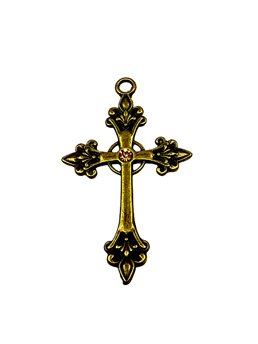 Cruz Parioli Ouro Velho Pingente Religioso