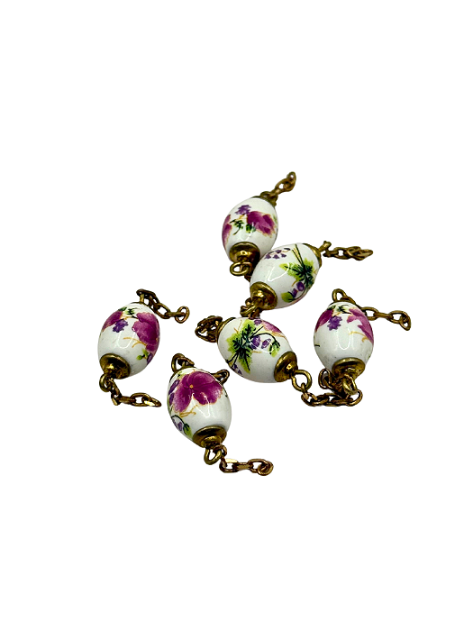 Conta de Porcelana  no Bruto (6 und )