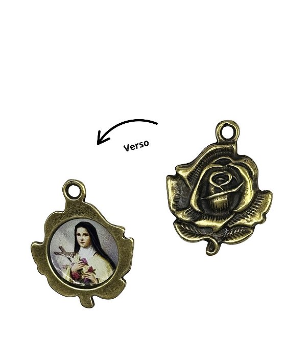 Pingente de rosas Santa teresinha