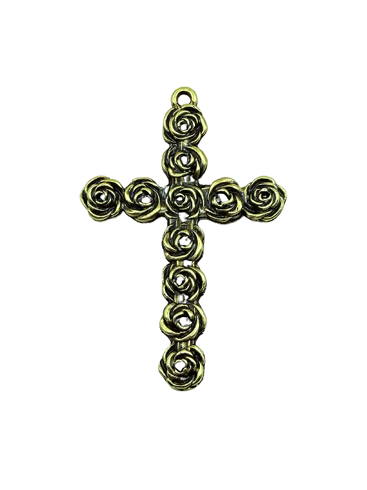 Cruz 11 Rosas Ouro Velho