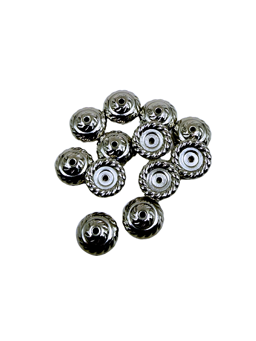 Tulipa Metálica trabalhada Niquelado 12 Unid