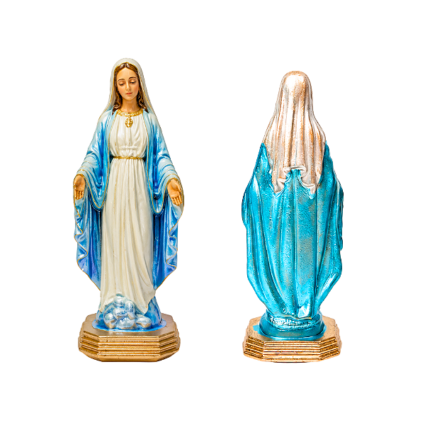 Enfeite Auto colante Nossa Senhora das Graças Imagem Metal 6,5cm