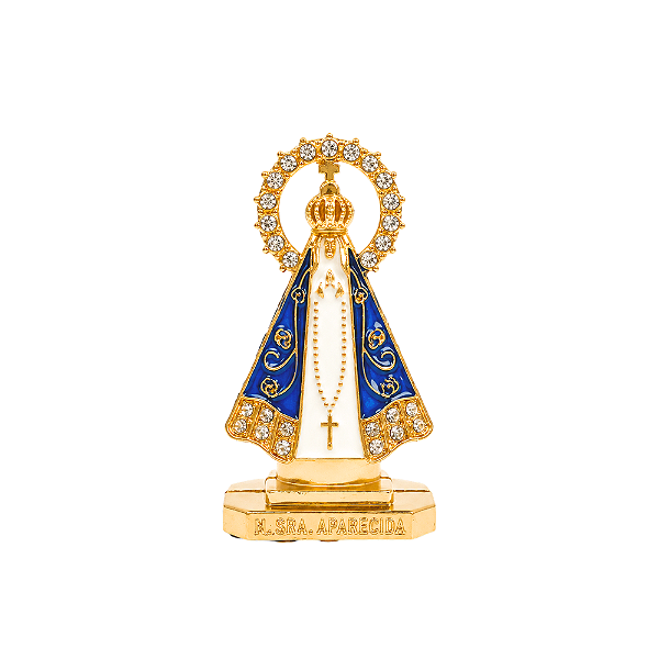 Enfeite Auto colante Nossa Senhora Aparecida Imagem Metal 5cm