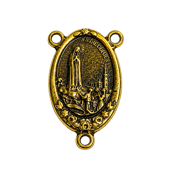 Entremeio Oval Nossa Senhora de Fatima Ouro Velho