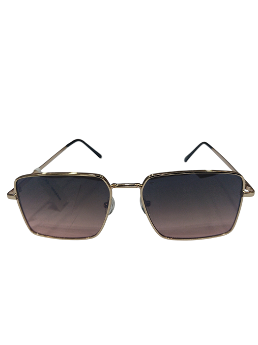 Óculos de Sol Quadrado Marrom Degradê