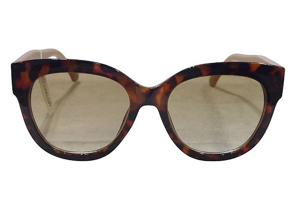 Óculos De Sol Feminino Marrom Degradê