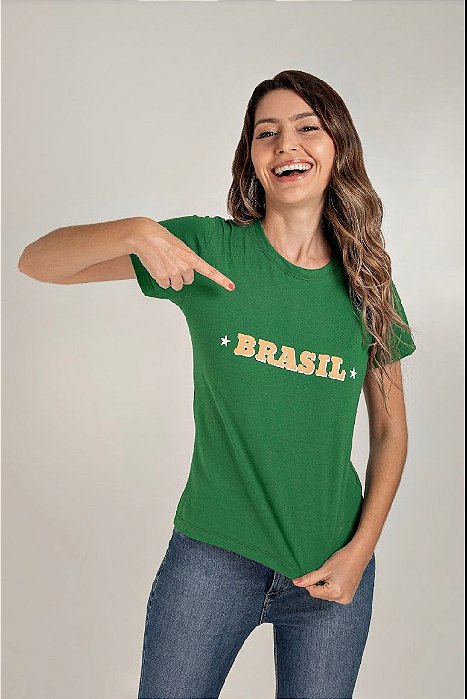 T-Shirt feminina COPA - BRASIL