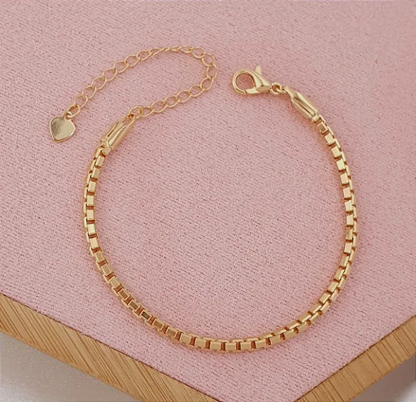 Pulseira corrente 2mm folheado