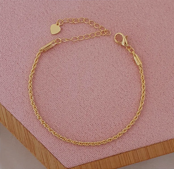 Pulseira Cordão Baiano 1,5mm Folheado