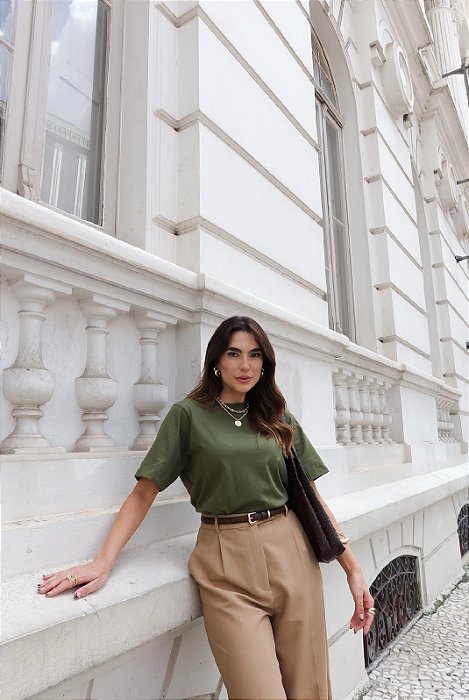 T-Shirt Básica Verde Militar