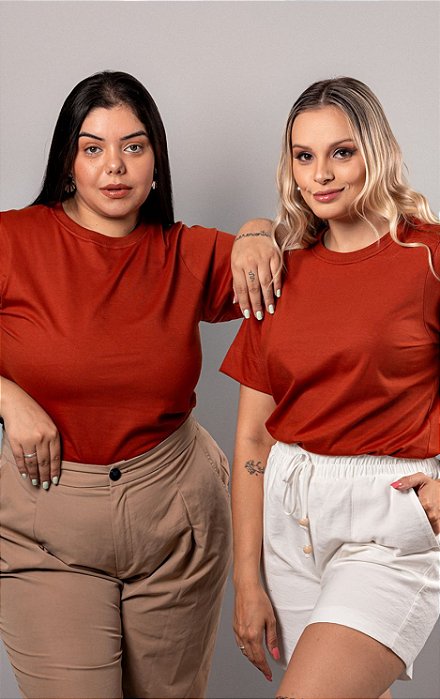 T-Shirt Básica Tijolo