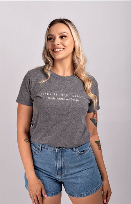 T-Shirt Feminina Evolve Mescla