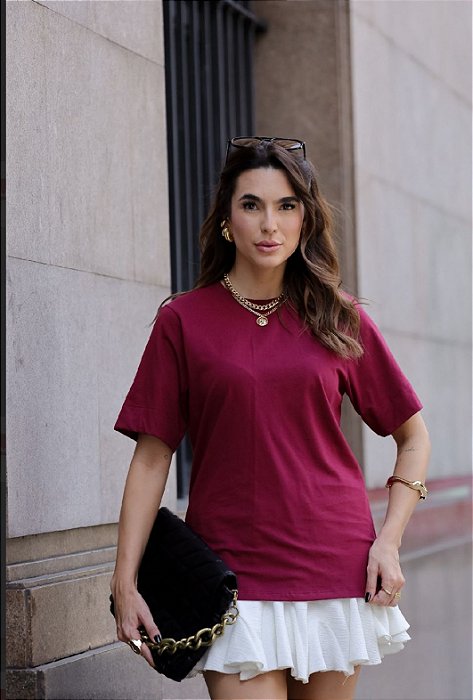 T-Shirt Básica Marsala