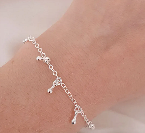Pulseira Gotas Folheada
