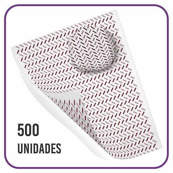 Papel Acoplado - Retangular Marrom - (500 Unidades)