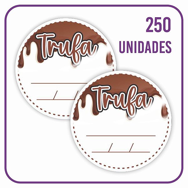Etiqueta Adesiva Redonda 3cm - 007 Truffa - 250 Unidades