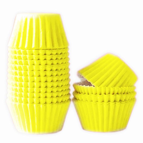 Forminha para Brigadeiro e Docinhos n°5 Amarelo Claro - (100 Unidades)