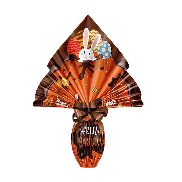 Embalagem Ovo De Páscoa 39x39cm Pratic Chocolatier Laranja - (25 Unidades)
