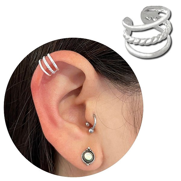 Piercing de Orelha Com Bolinha Em Prata 925