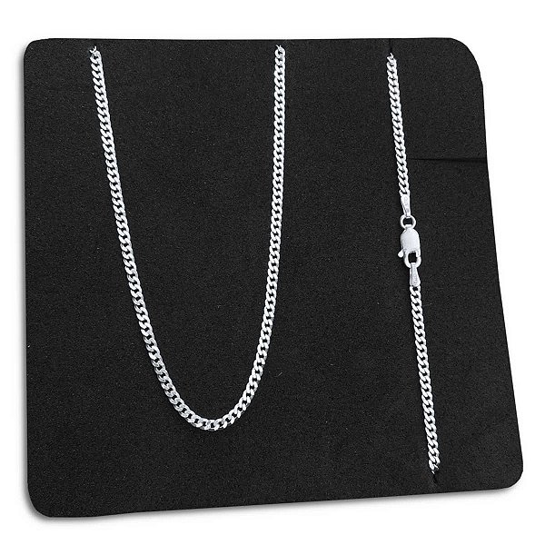 Grumet 60cm 2mm Corrente de Prata 925 Legítima