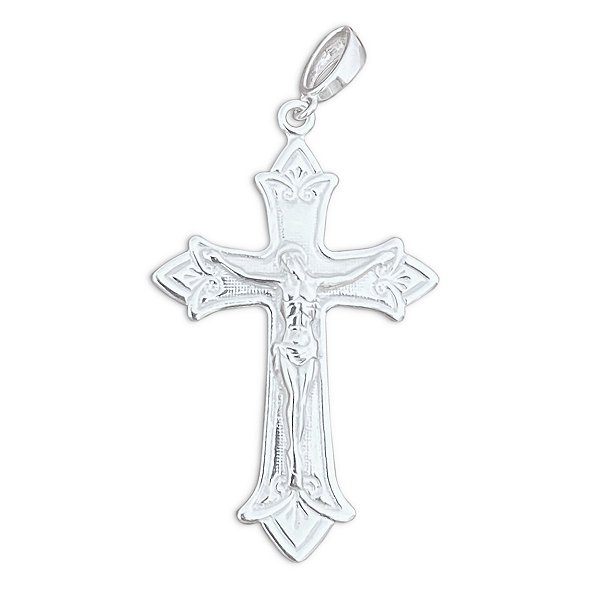 Pingente Crucifixo Cruz Jesus de Prata 925 Legítima Unissex