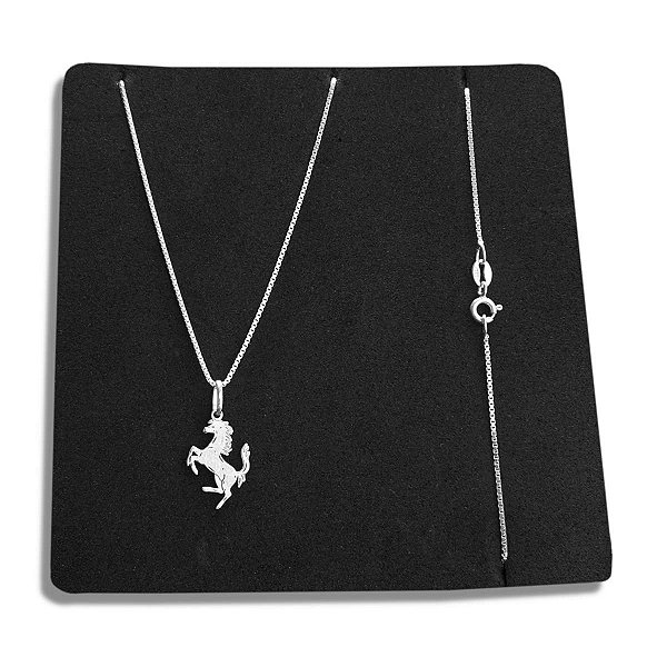 Corrente com Pingente Cavalo de Prata 925