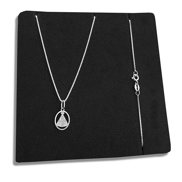 Corrente com Pingente Nossa Senhora Aparecida Prata 925
